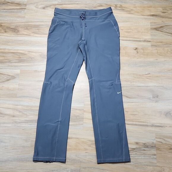 ☔️🩵Nike Gray Dri-Fit Power Running Athletic Pants Medium - Picture 2 of 14